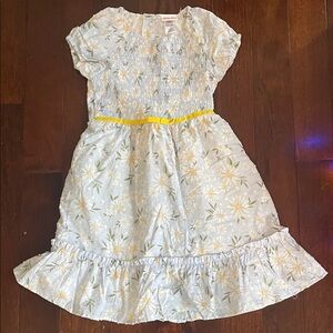 Little Lass Floral Dress with Yellow Accents